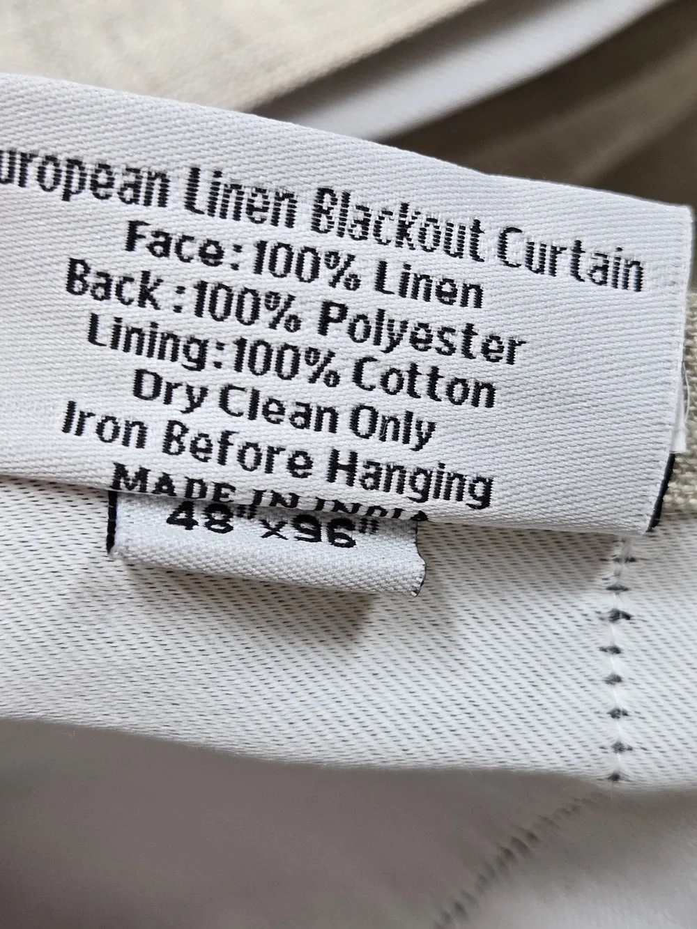 NWOT QUINCE Set Of 2 48x96 European Linen Curtains Flax 0011